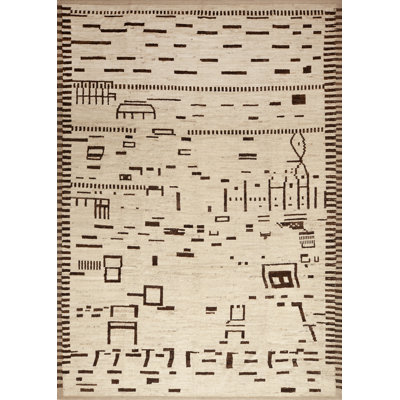 Tapis à motif abstrait moderne 10 pi 3 po x 14 pi 5 po Nazmiyal Collection
