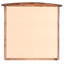 Miroir bas en verre moderne, H 35 po, 21 lb, panneau de particules, finition tactile beige - verre, hauteur de 34,21 po, panneau