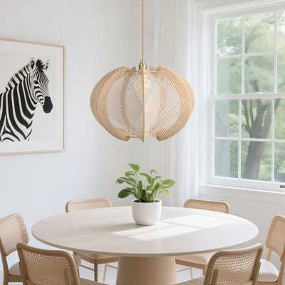 1 - Light Natural Geometric Pendant