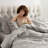 Bed-in-a-Bag Pinch Pleat Comforter Set with Bed Sheets & Memory Foam Cooling Pillows-116163033-116163036