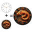 Horloge murale silencieuse en verre trempé de 30 cm, « Horloge murale de dragon style chinois, design unique pour la décoration intérieure », sans tic-tac, fonctionne avec des piles (piles AA non comprises), décoration artistique pour la maison