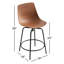Clean Cut Swivel Stool with Metal Frame-69342296-69342294