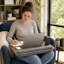 Bureau d'ordinateur portable, coussin et pochette de rangement Woodgrain