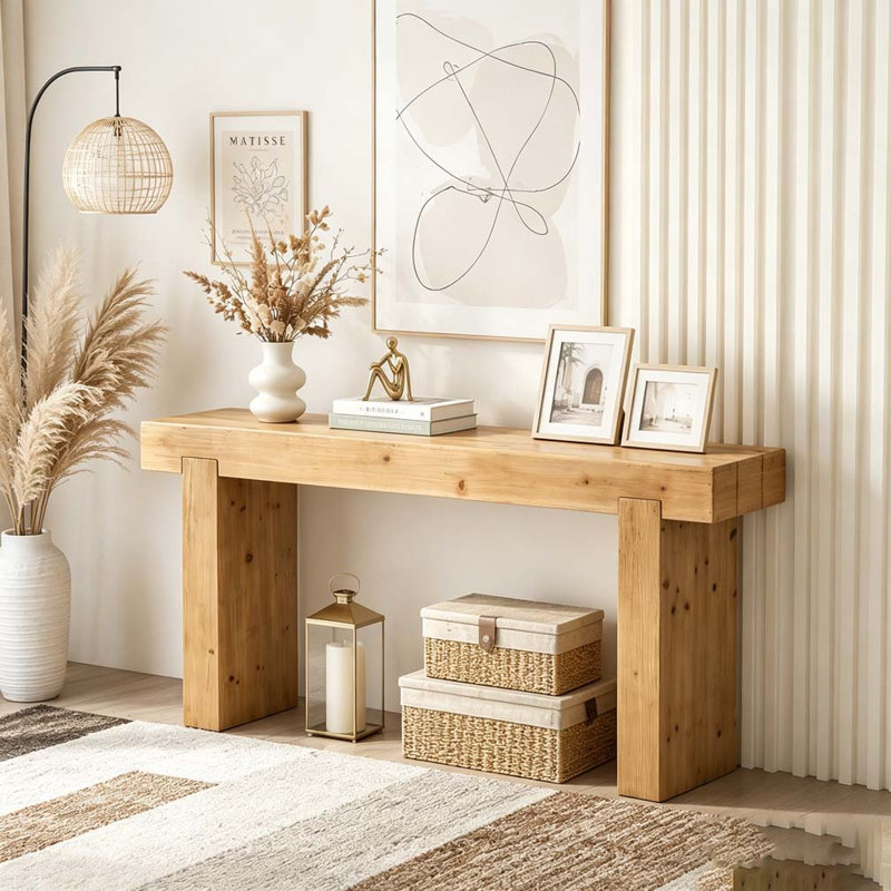 Console en bois massif 63 "