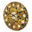 Horloge murale Golden Floral II - Mid-Century-63891870