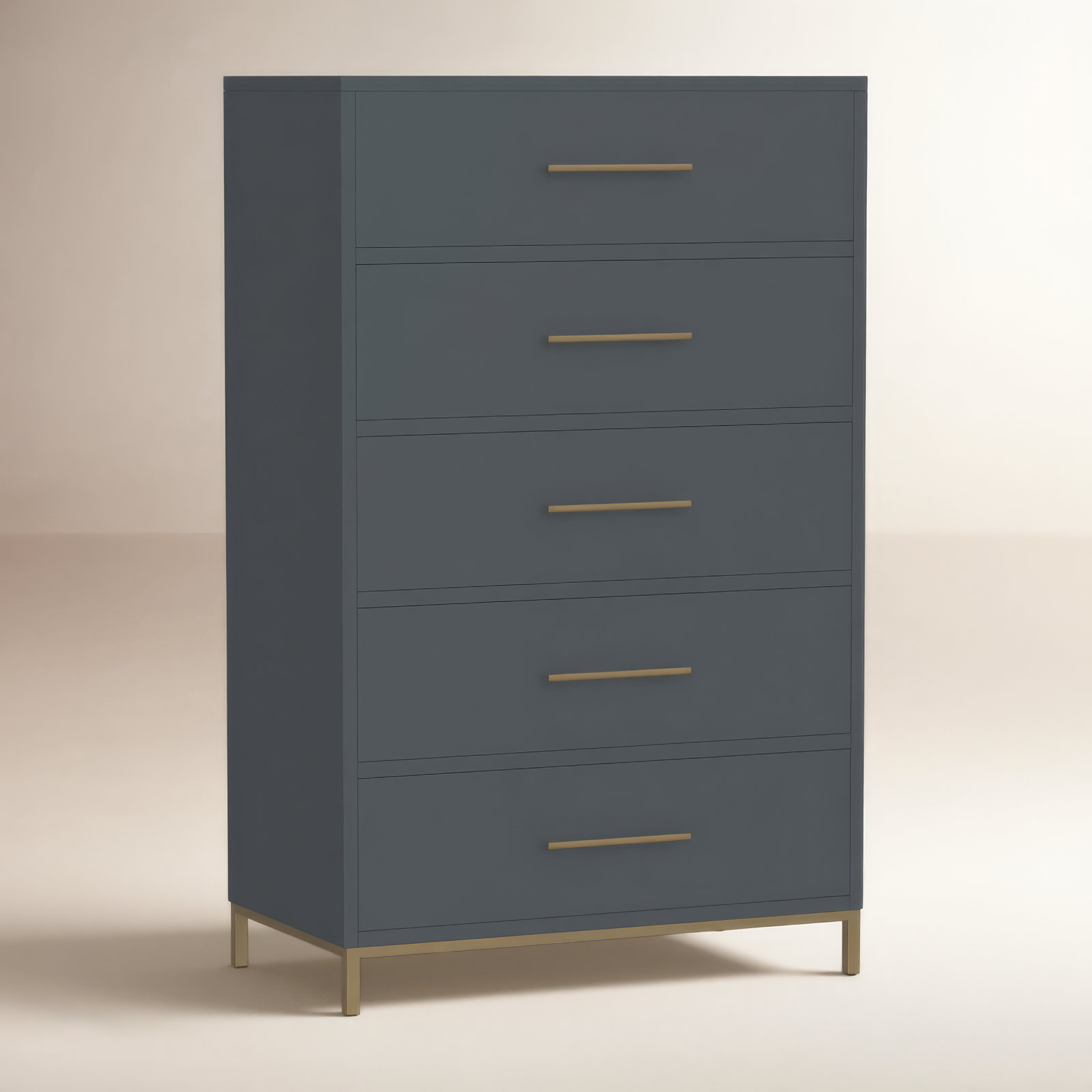 Marino 5 - Drawer Dresser, Slate Gray