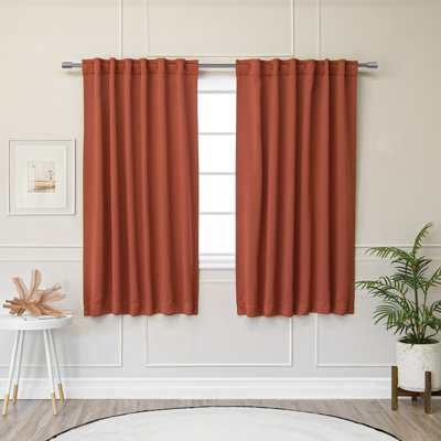 Bantam Solid Blackout Thermal Rod Pocket Curtain Panels