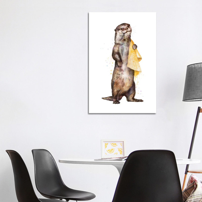 Otter by Laura Graves - Wrapped Canvas Print, 101.6 cm H x 66.04 cm W x 1.91 cm D