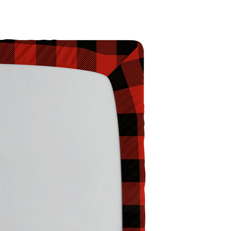 Drap-housse Ambesonne, paquet de 2, Drap-housse grand, Guingan orange / noir