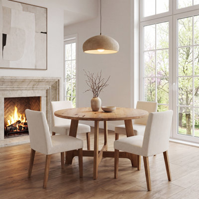 47.24" Round Solid Wood Dining Table