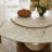 Modern Round Dining Table, Sintered Stone Tabletop With Lazy Susan, Carbon Steel Base Pre-Assembly-118556705-118556711