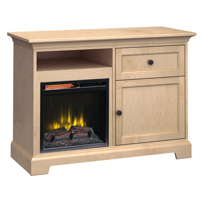 Unfinished TV Stand for TVs up to 32" with Fireplace Included