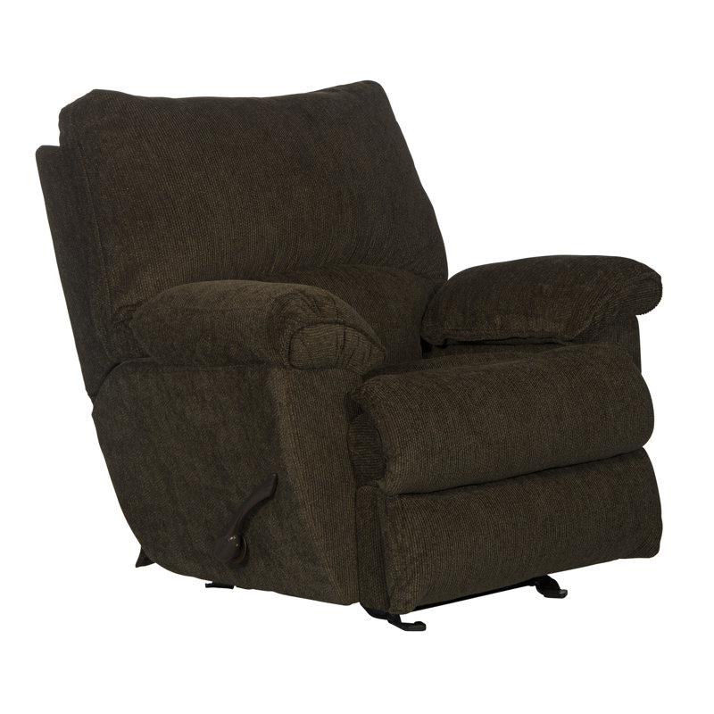 Elliot Upholstered Recliner, Brown 100% Polyester