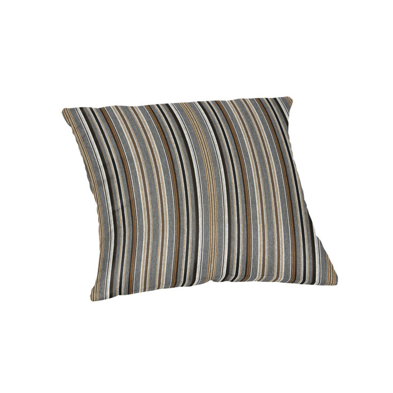 Casual Cushion Patterned Sunbrella® Fabric 1-Piece Indoor/Outdoor Square Throw Pillow, 15"W x 15"L, Maxim Navy, 15"H x 15"W
