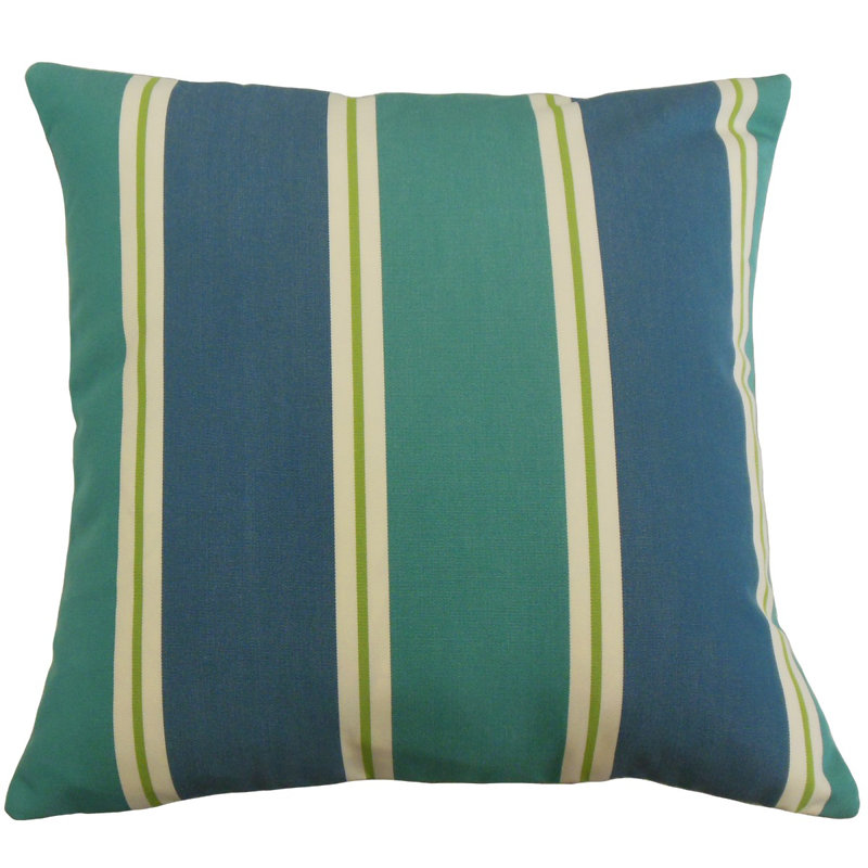Coussin Quiqui, 24 po x 24 po, Bleu, Coussin décoratif