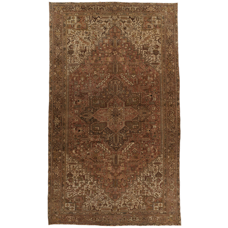 Tapis Oushak rouille et brun 11 x 18