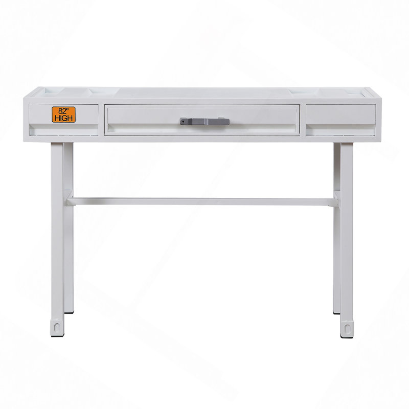 Bureau d'écriture blanc avec 1 tiroir