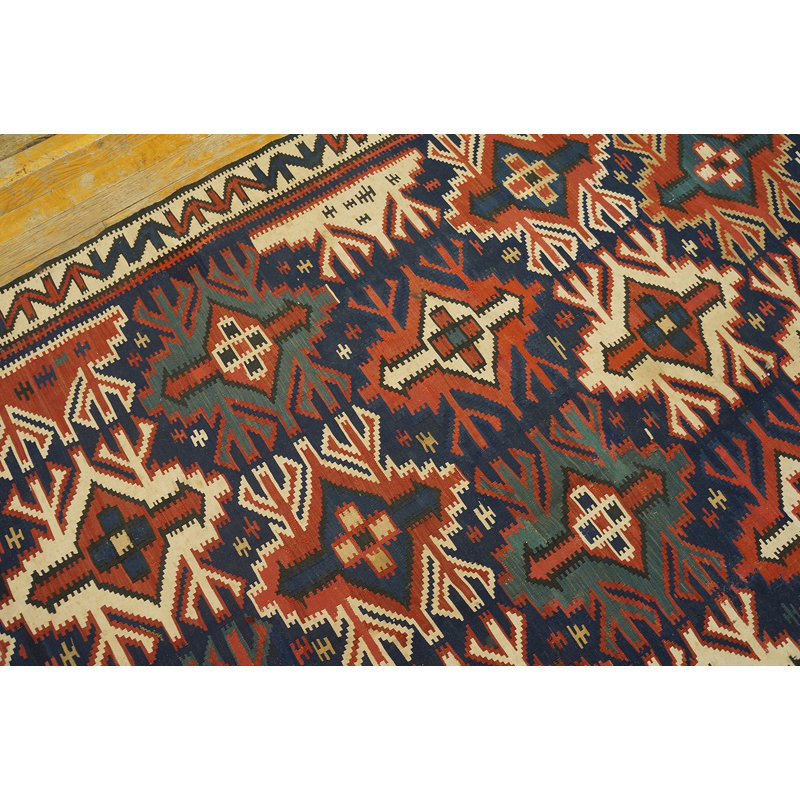 Tapis tissé à plat à motif géométrique Bold