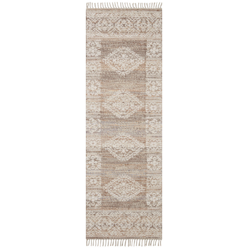 Angela Rose x Loloi Reversible Rivers Lilac / Ivory Area Rug, Runner 2'6" x 7'6"