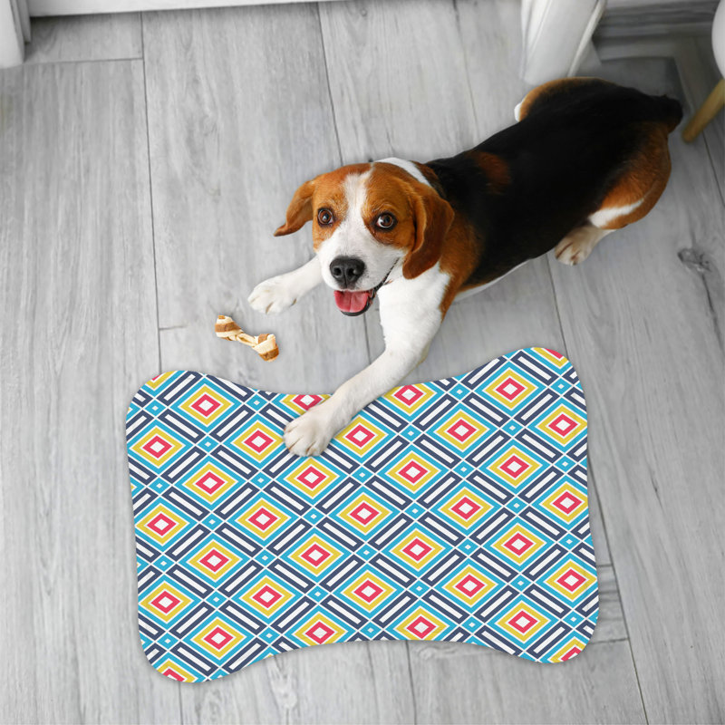 Tile Scarlet - 1 Piece Bone Shape Feeding Mat