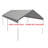 True Shelter Gray Plastic and Fabric Replacement Canopy for Canopy