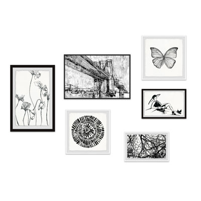 Adamou «Ink Contours» Hexaptych