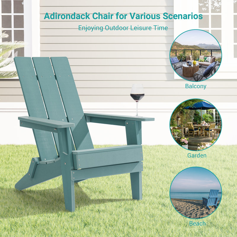 Chaise Adirondack pliable Harborcreek Hips, Lac bleu
