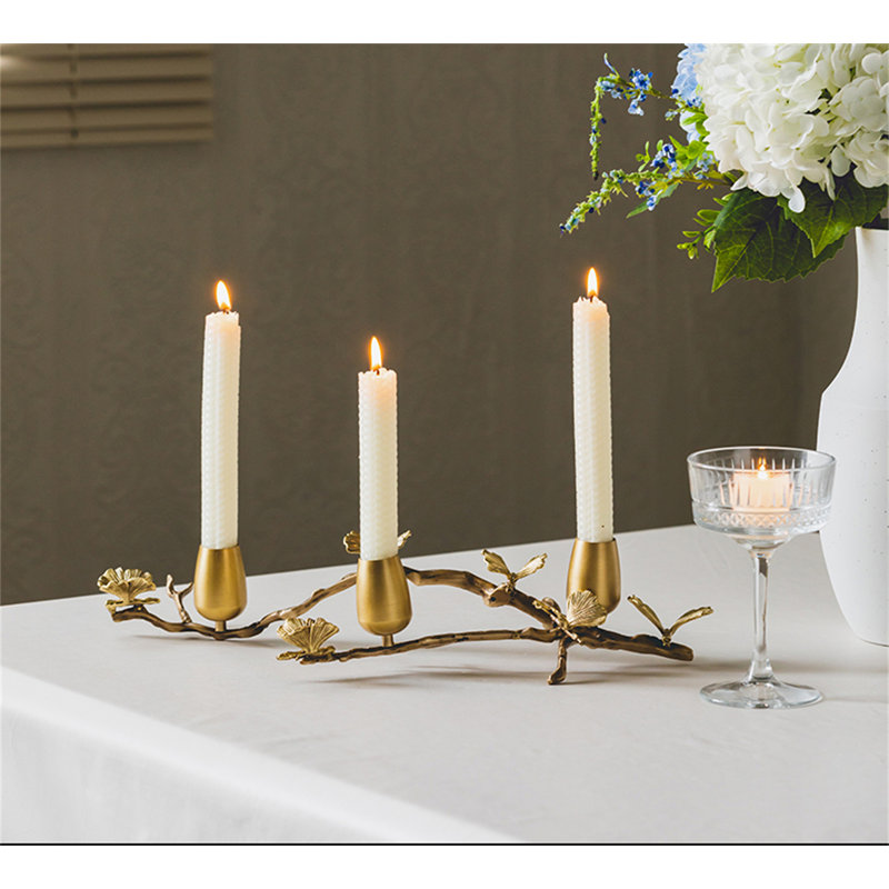 Chandelle de table en métal H 3,54 po