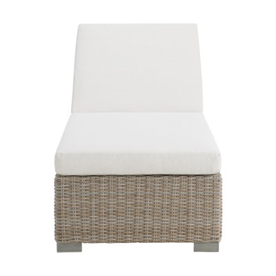 Eyne Chaise Lounge - Tan and Olefin White by Latitude Run