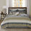 Ensemble de courtepointe 6 pièces avec draps en coton Saben Taupe