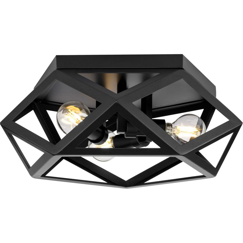 Hariklia Flush Mount, Matte Black
