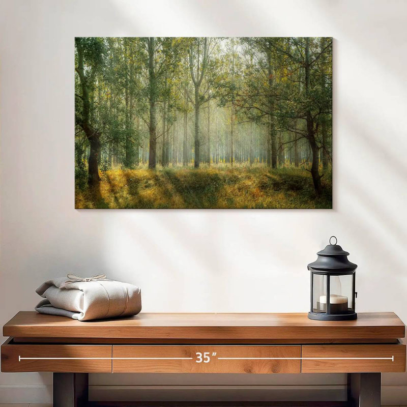 Paysage de forêt verte d'Alvord, H 16 po x l 24 po