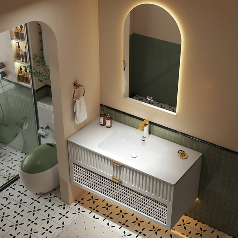 Nordic style simple bathroom cabinet, 19.7" H x 47.2" W x 19.7" D