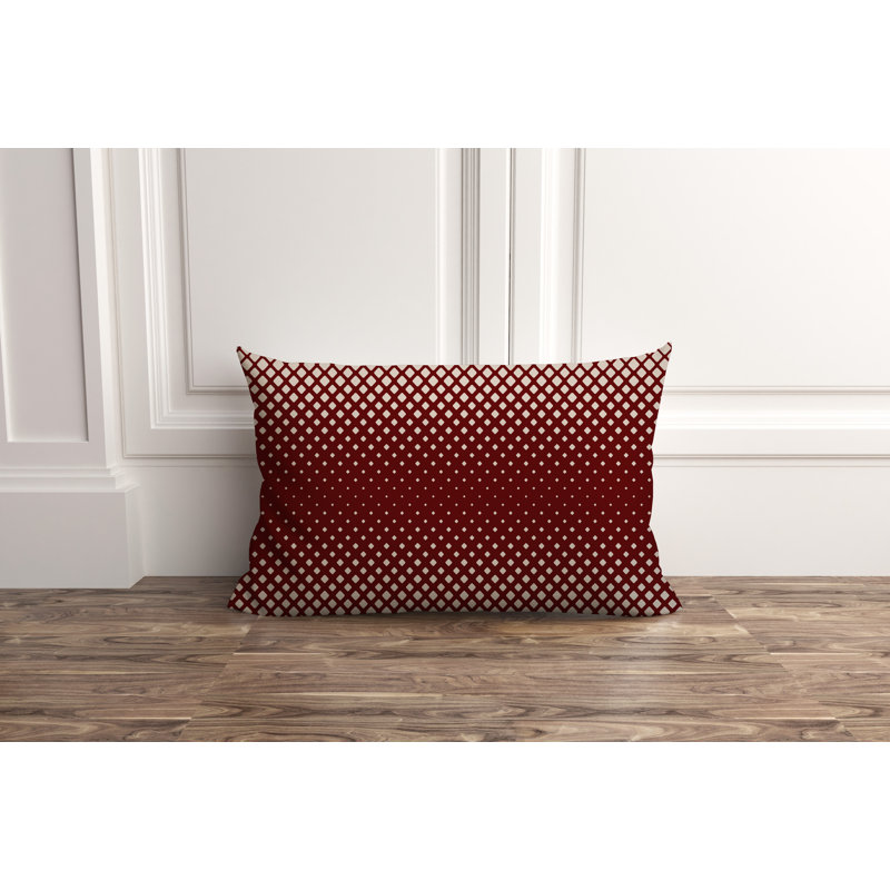Housse et insert de coussin extérieur carré Wright, 14 po x 20 po, Rouge, Rectangle