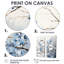 Feuilles bleues et grises sur feuilles - impressions sur toile surdimensionnées-1357938928-1357938936-1357938939
