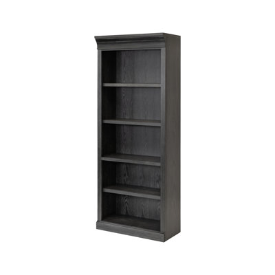Bibliothèque ouverte traditionnelle en bois, rangement de bureau, entièrement assemblée, noir