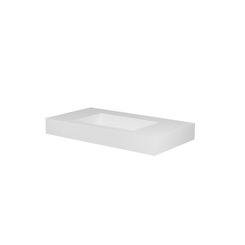 Solid Surface, Stone Resin, Bathroom Vanity Basin Sink, Ideal For All Styles, Scratch - And Discoloration , Wall Mounted, Countertop Installation Style, Elegant Design Aesthetic, Smooth Drainage