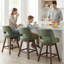 Tabouret de bar pivotant en similicuir avec structure en bois massif (ensemble de 6)-1920880859-1926002409-1926002415