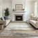 Modern Abstract Gray/White/Gold Machine Washable Area Rug