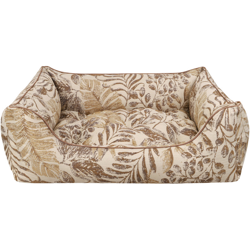 Orthopedic Polyester Pet Bed, Small (70cm W x 50cm D x 25cm H), Beige/Brown