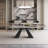 9-Piece Modern 110.24'' Extendable Sintered Stone Dining Table Set With 8 Upholstered Fabric Arm Chairs-158671502-158671500