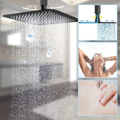 10-inch Plated Suspension Rod Dual-function Shower Set