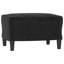  Canapé 3 places avec repose-pieds noir-1802016985