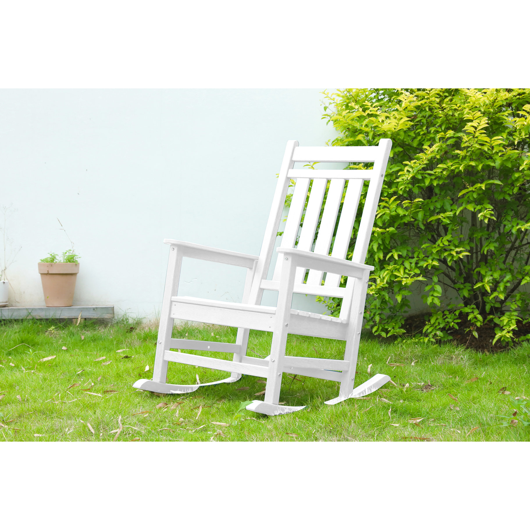 Ophelia & Co. Oversized Rocking Chair For Adults, White - All Weather ...