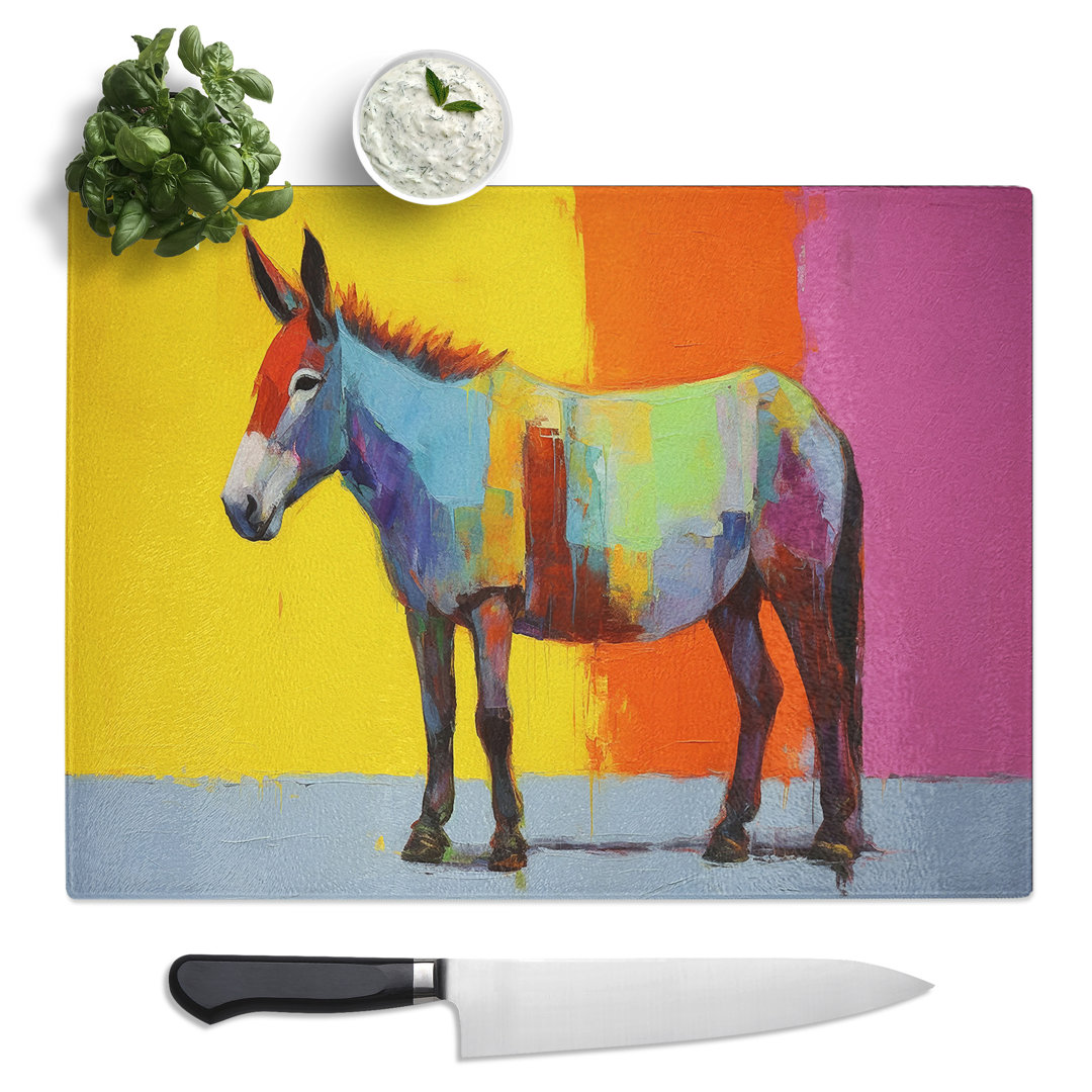 Donkey Minimalism  Glass Chopping Board