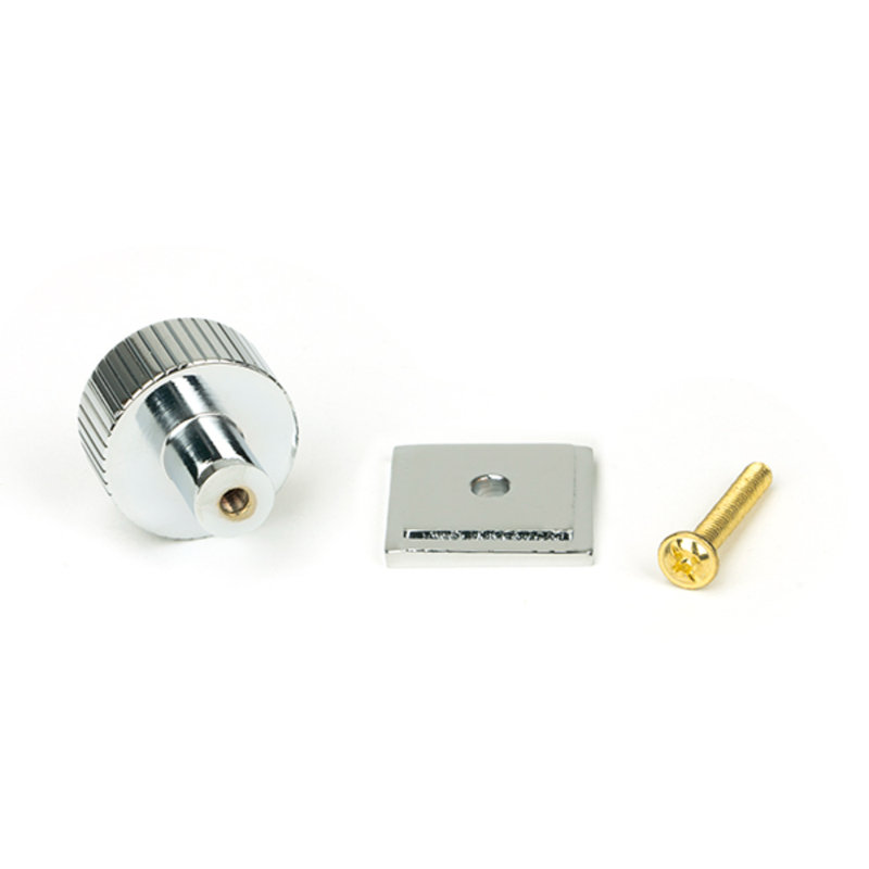 30mm Square Knob, Polished Chrome
