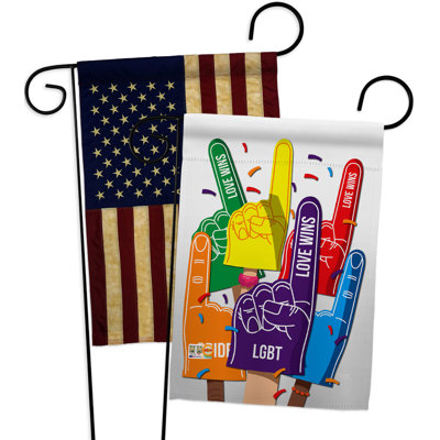 Drapeau de jardin en polyester 2 côtés 18,5 x 13 po