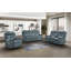 Causeuse inclinable électrique avec console et porte-gobelets, bleu-gris-2025213424
