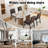 Metal Frame Breathable Synthetic Leather Upholstery Modern Dining Chairs Brown（Set for 6）-1581241667-1581241664