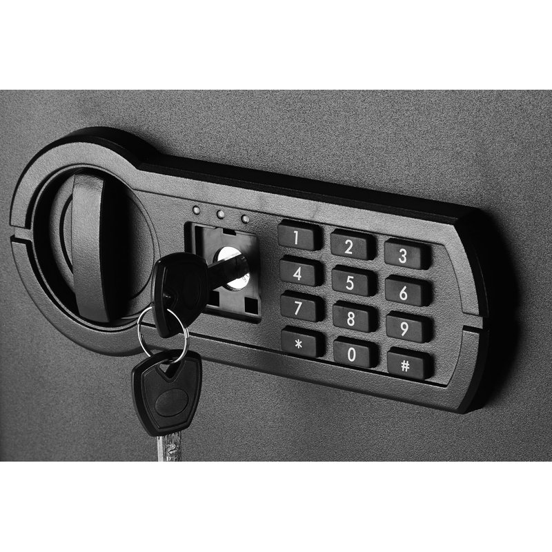 Black Steel Electronic Keypad Lock Safe, 1.8 Cubic Feet